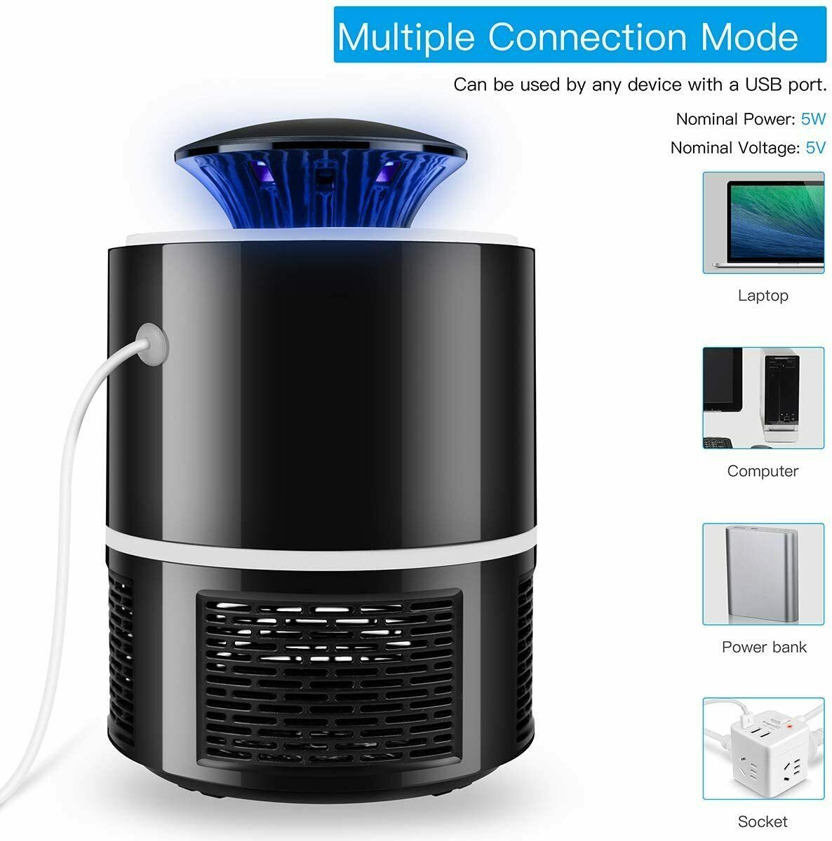 UV Mosquito Killer Lamp USB Powered