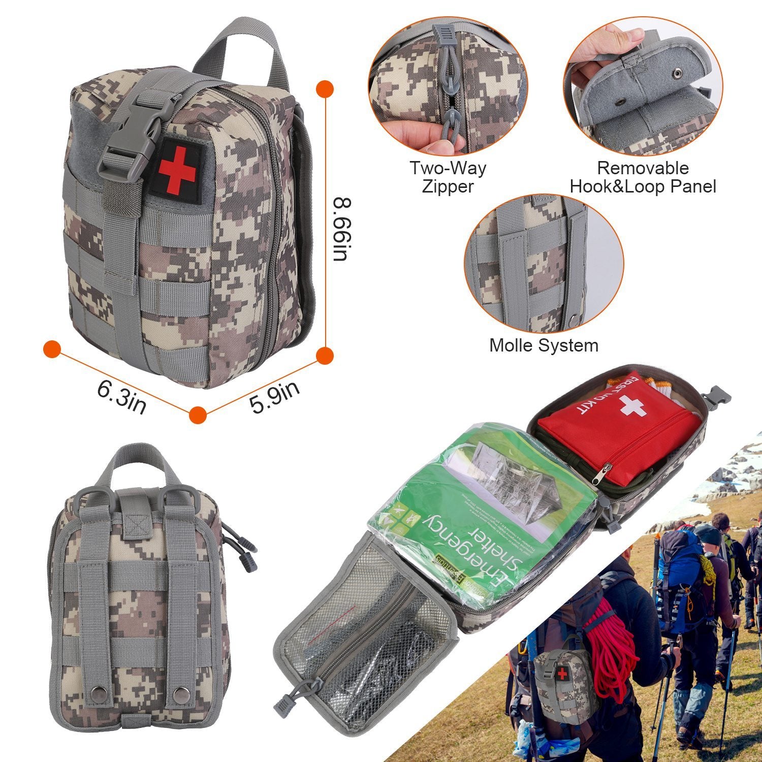 125 Piece Survival Kit Emergency Outdoor Essentials