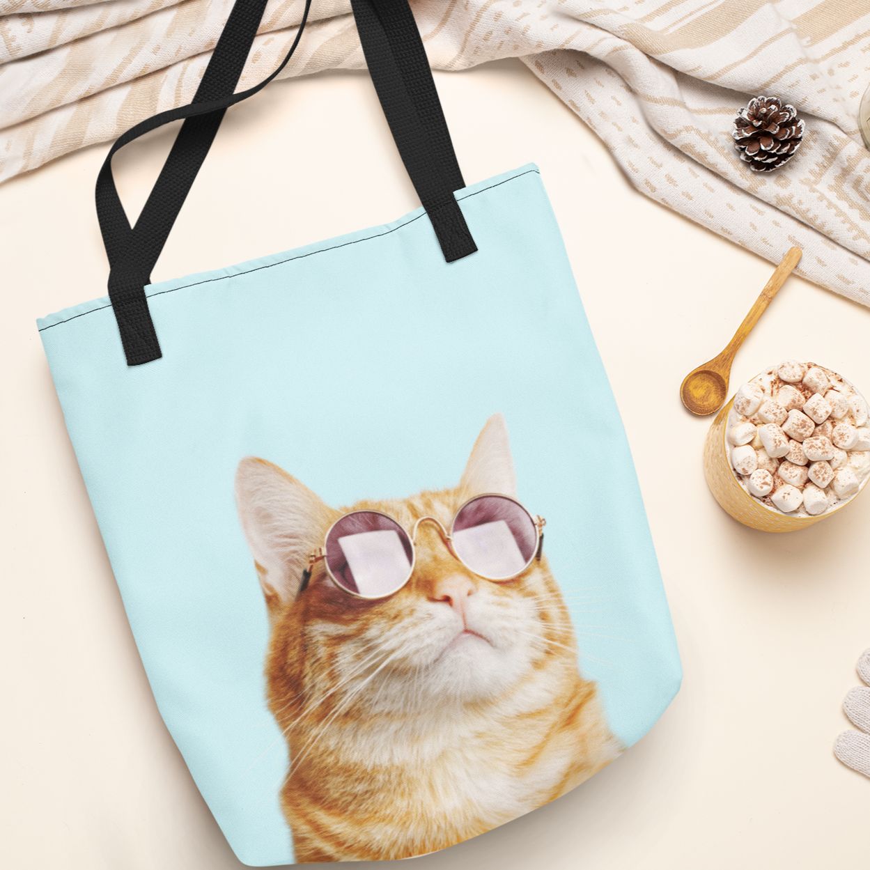 Cat Is Always Right Tote Bag Durable Canvas