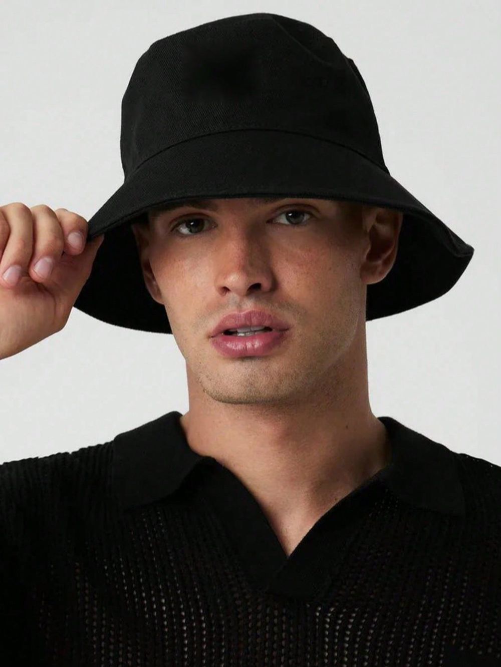Unisex Summer Cotton Wide Brim Bucket Hat UV Protection