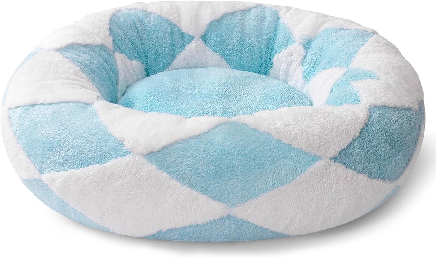 Donut Shaped Calming Pet Bed with Non Slip Bottom