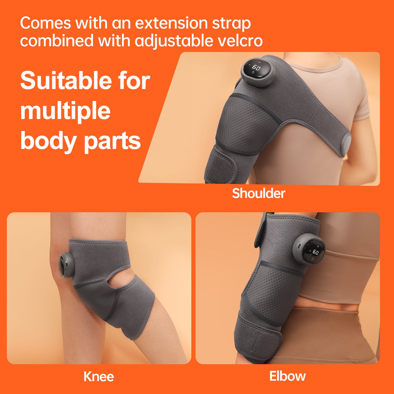 USB Rechargeable Heated Knee Pad Three In One