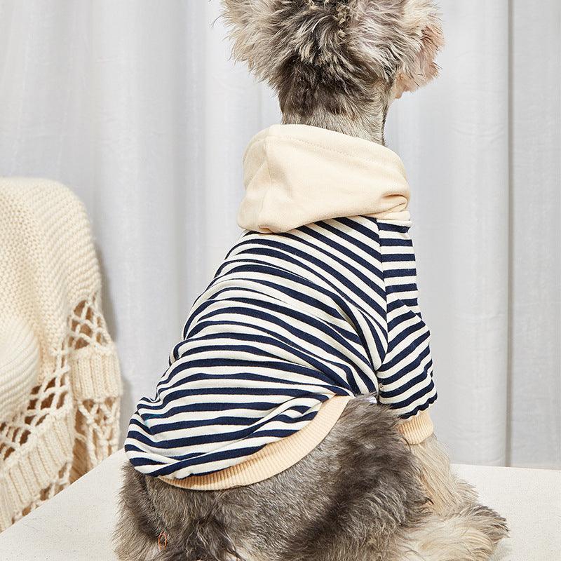 Striped Hooded Sweater For X-Small To Medium Dogs