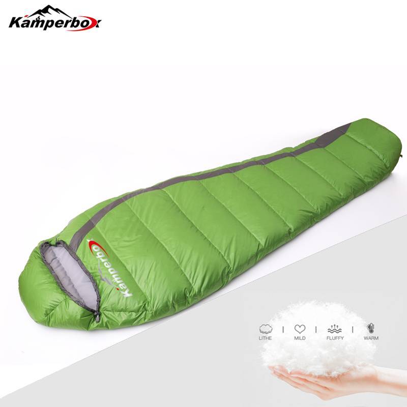 Warm Packable Sleeping Bag With Duck Down Fill