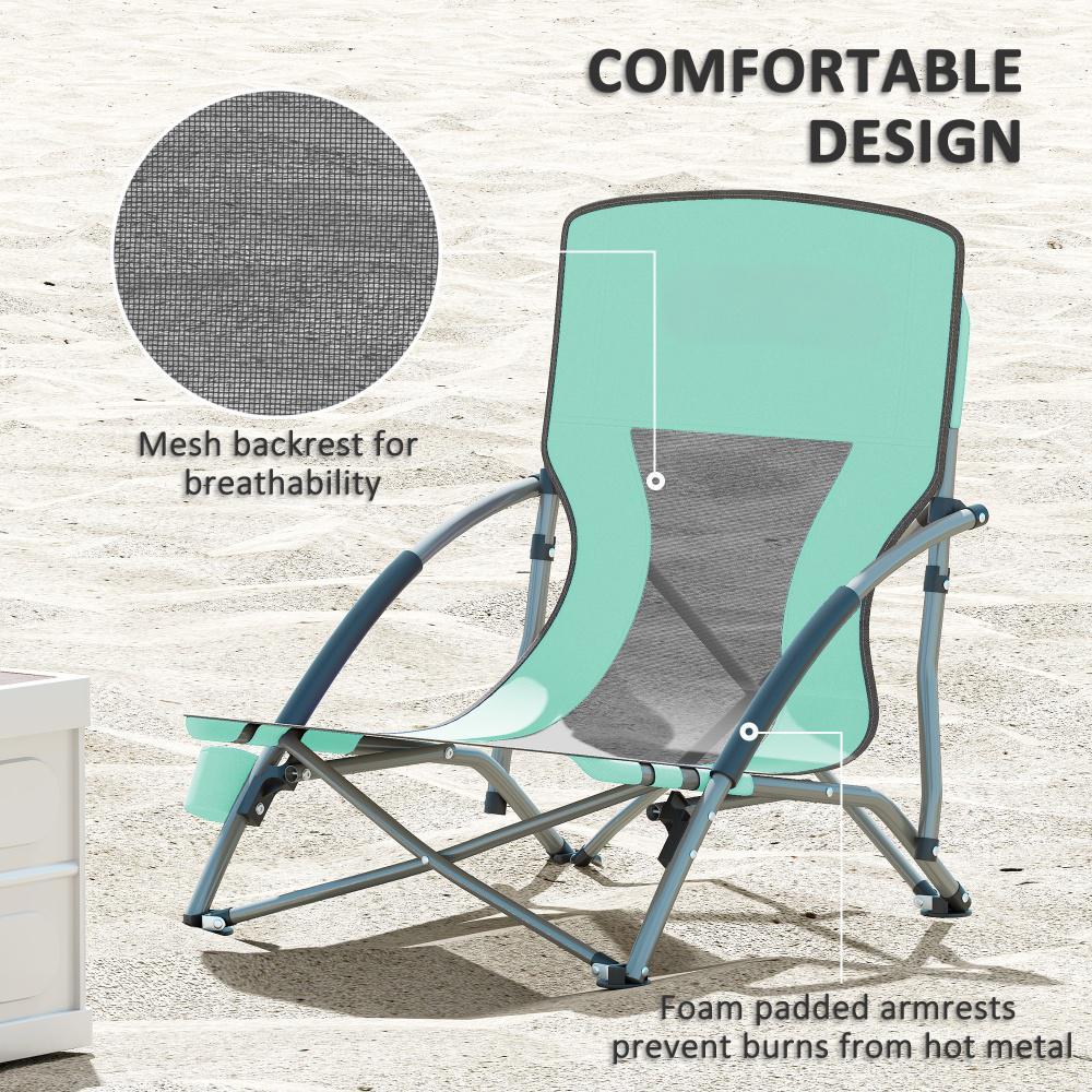 Beach Chairs With Mesh Back Cup Holder Cozy