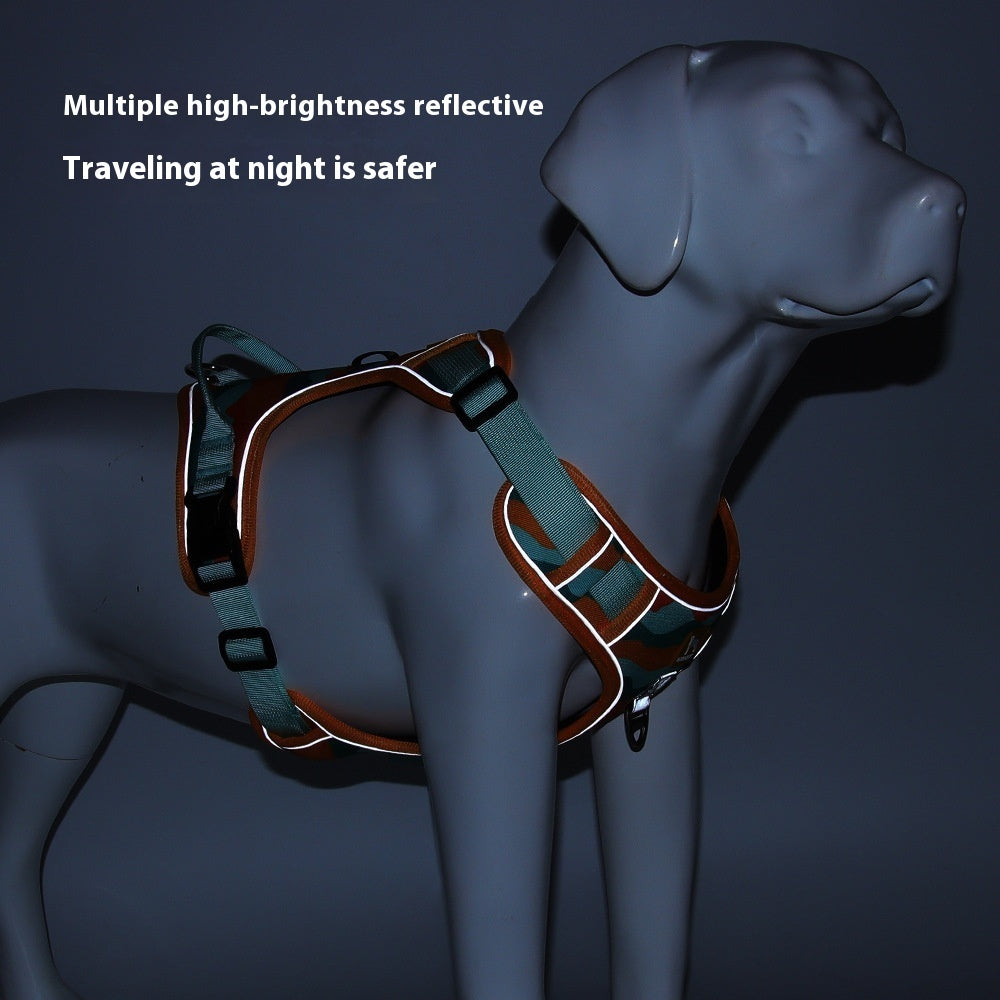 Reflective Dog Chest Back Rope