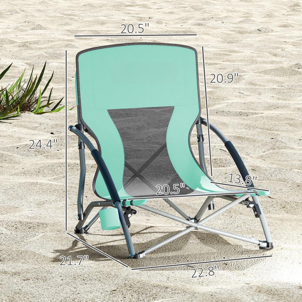 Beach Chairs With Mesh Back Cup Holder Cozy