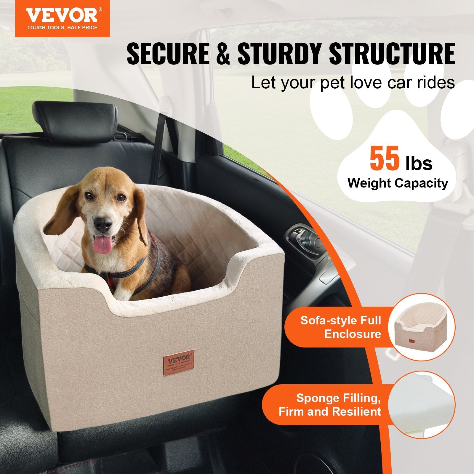 Dog Booster Car Seat Up To 55 Lbs