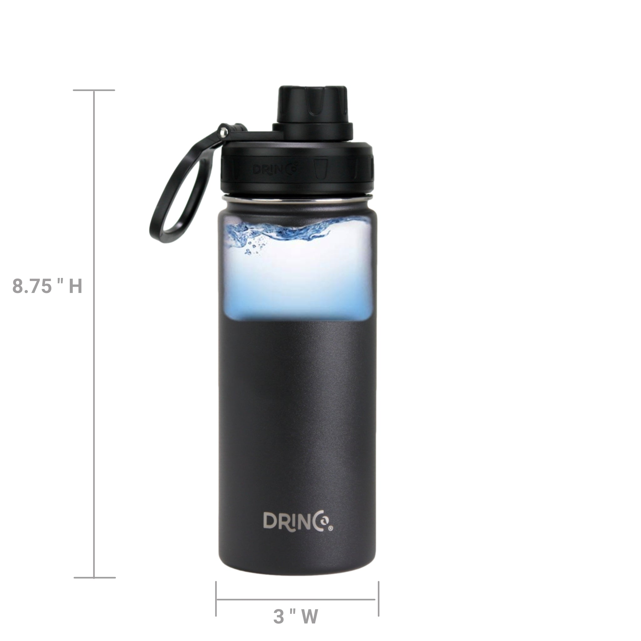 Water Bottle 18oz Vacuum Insulated