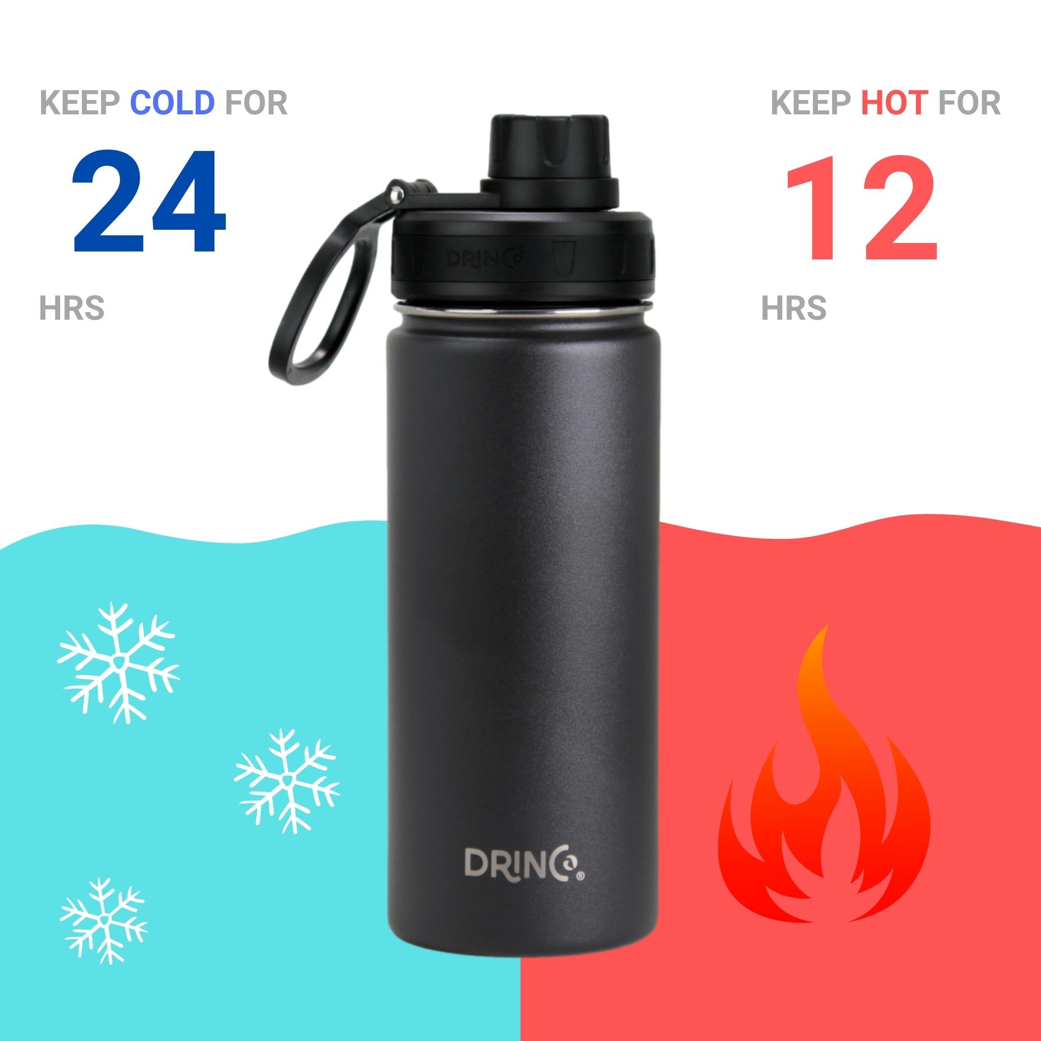 Water Bottle 18oz Vacuum Insulated