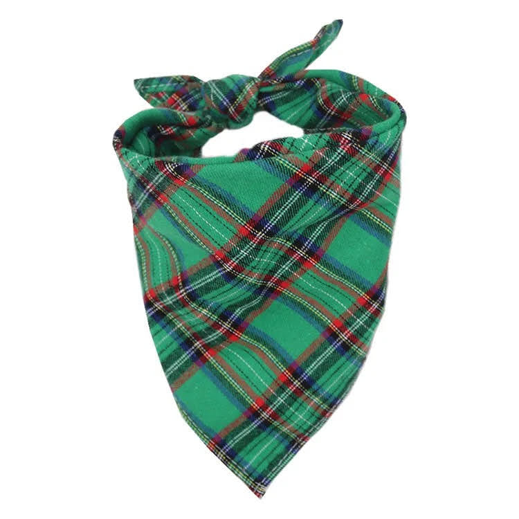 Charming Plaid Dog Bandanas Set of 4 For Small Dogs