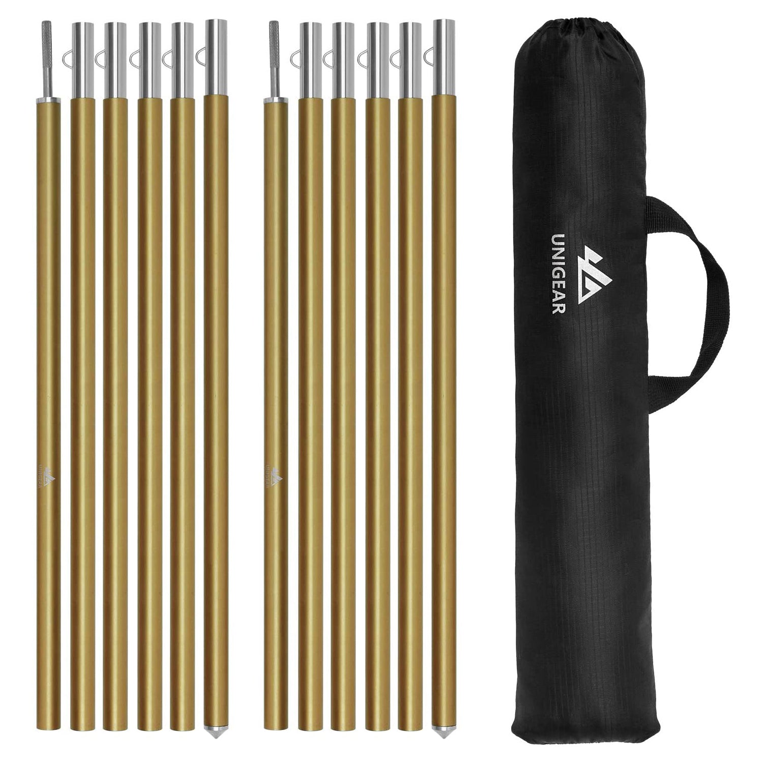 7075T6 Anodised Tent Pole Set 240cm Black For Stability