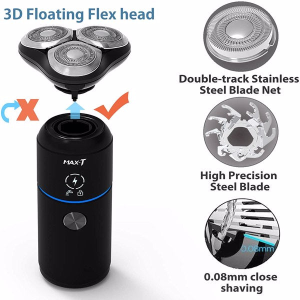 Mens Electric Razor 3D Floating Heads