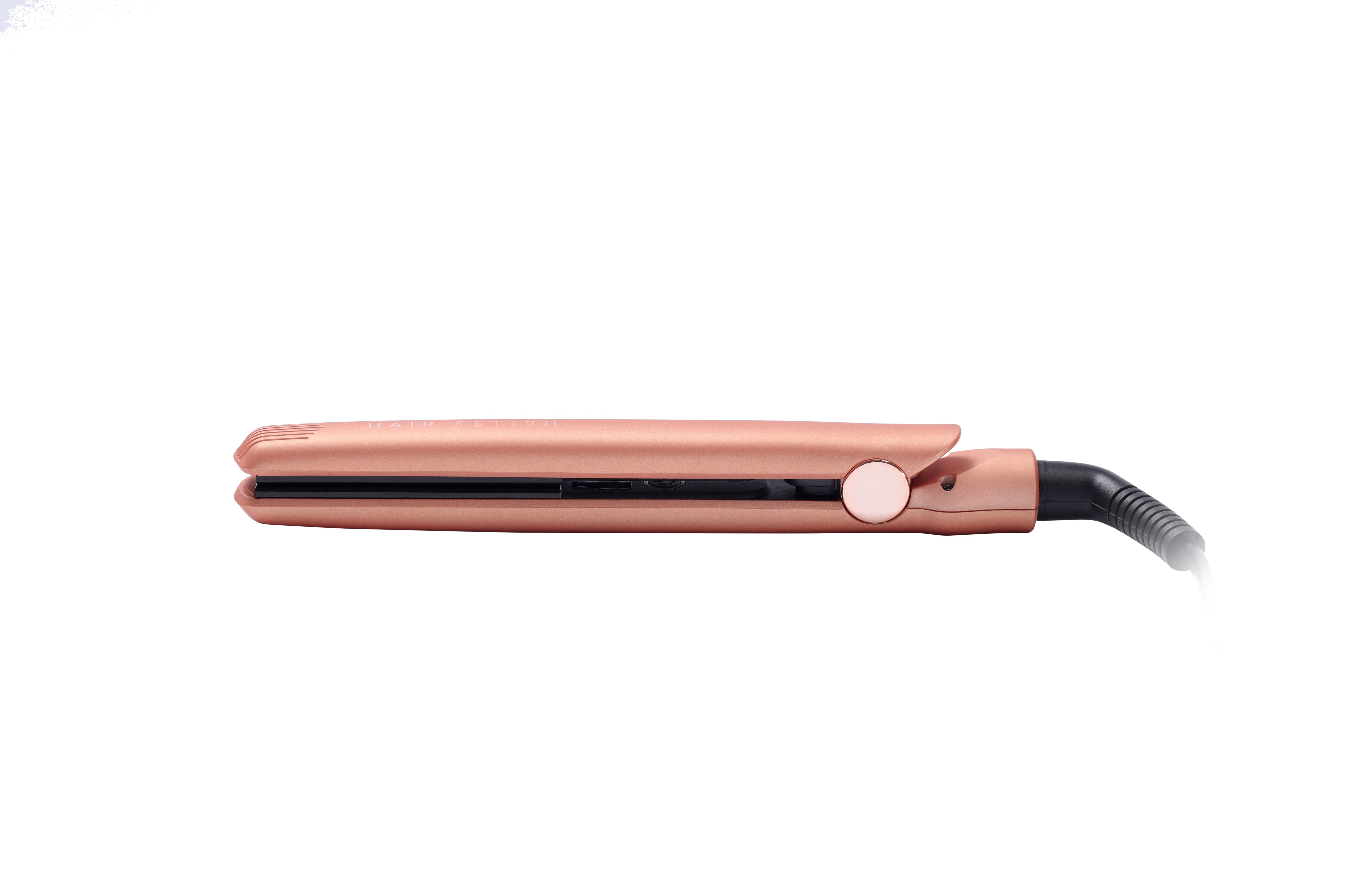 Luxe Mini Flat Iron With Designer Travel Pouch FrizzFree