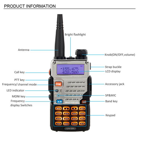 Two Way Radio UV 5R Dual Band Long Range
