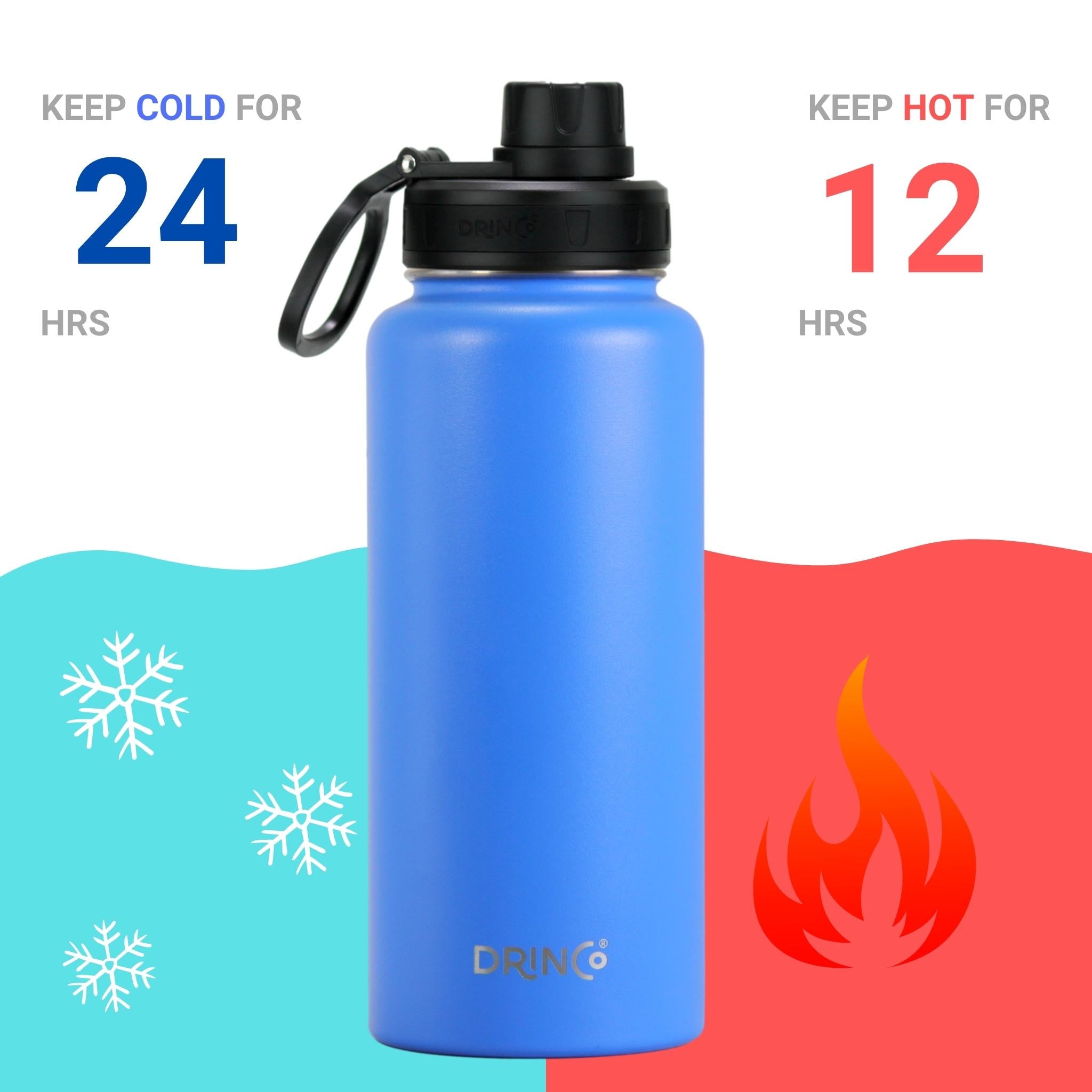 Vacuum Insulated Water Bottle 32oz USA Flag