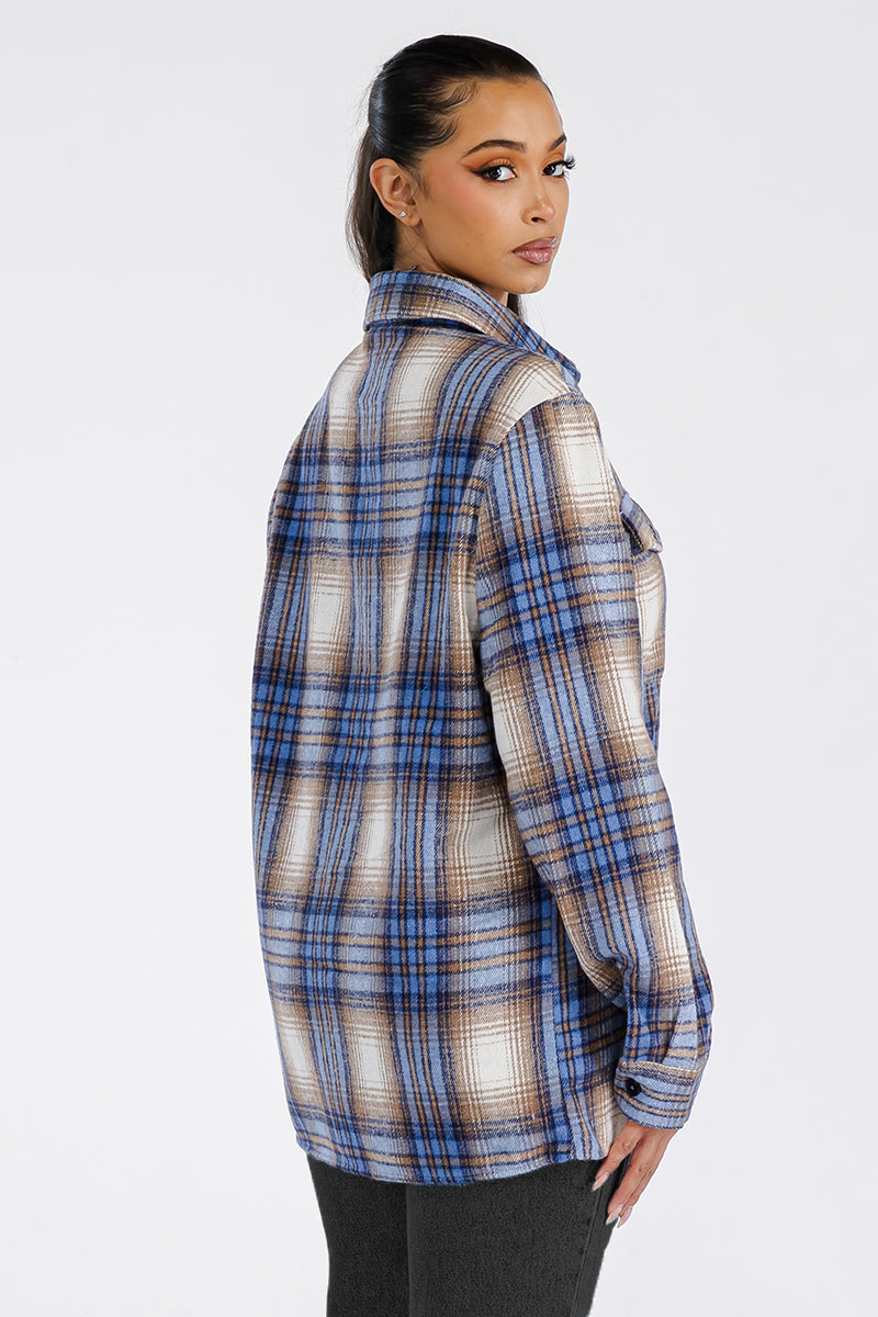 Flannel Shacket With Oversized Fit