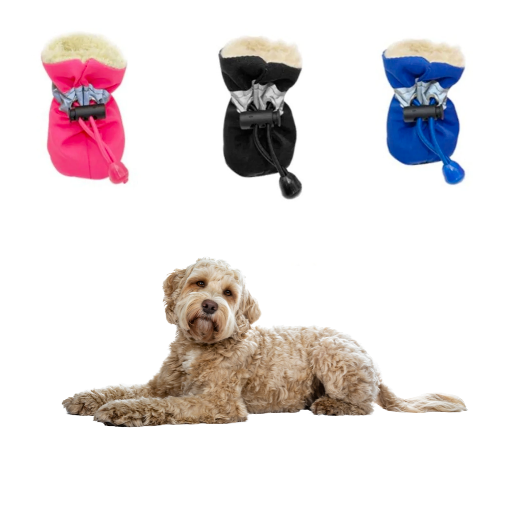 Dog Winter Shoes Anti Slip Soles Keeps Paws Warm