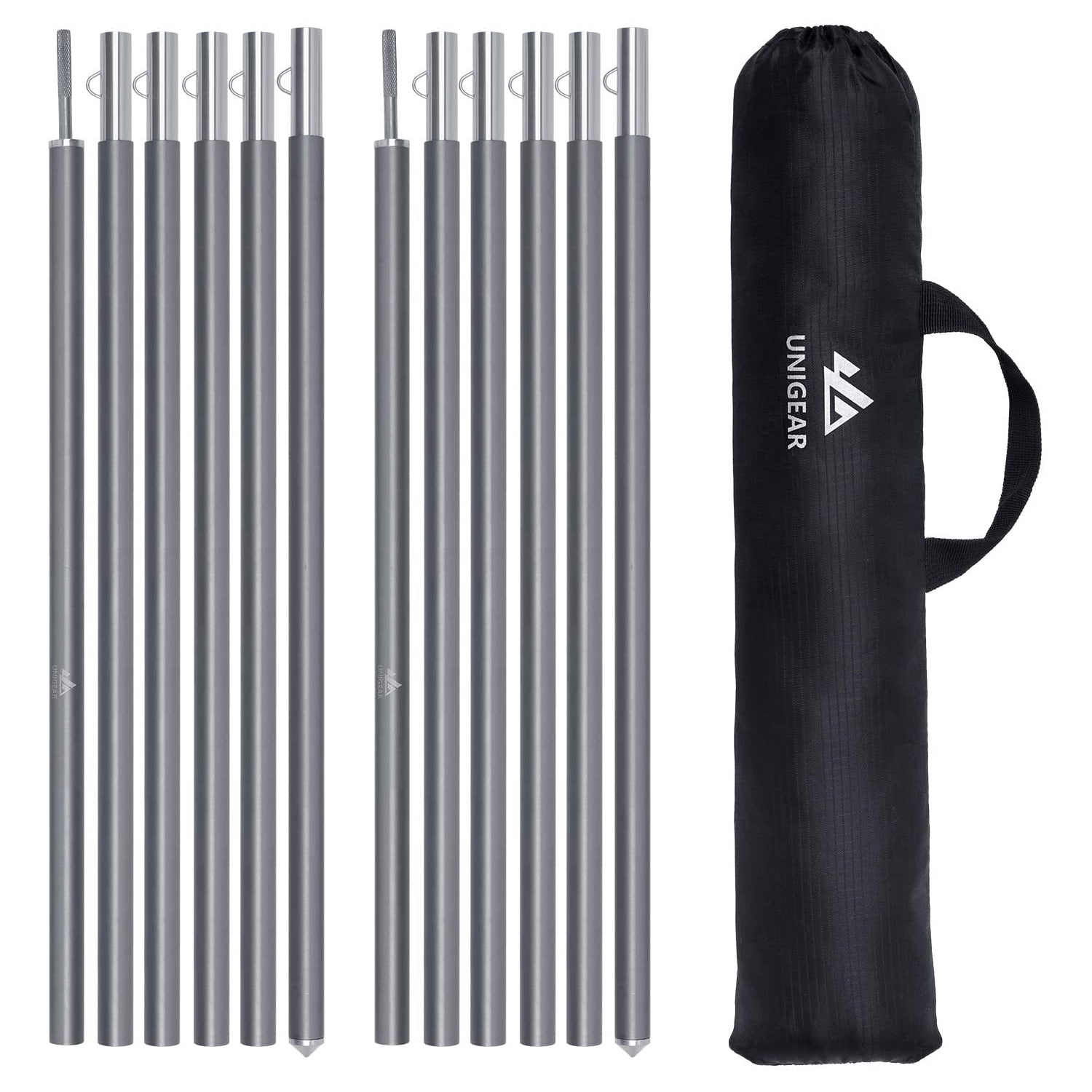 7075T6 Anodised Tent Pole Set 240cm Black For Stability