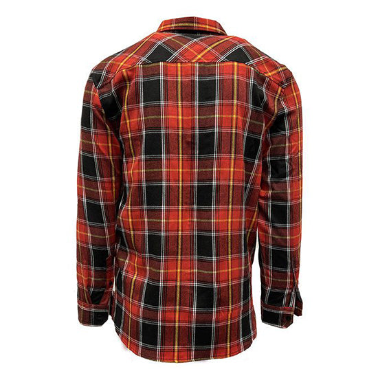 Flannel Shirt With Hidden Button Collar