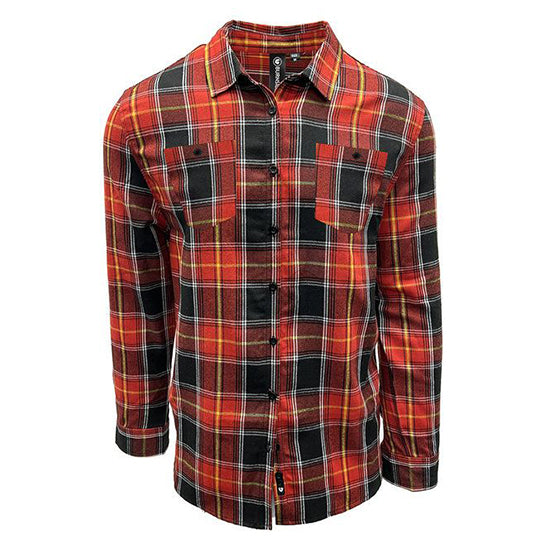 Flannel Shirt With Hidden Button Collar