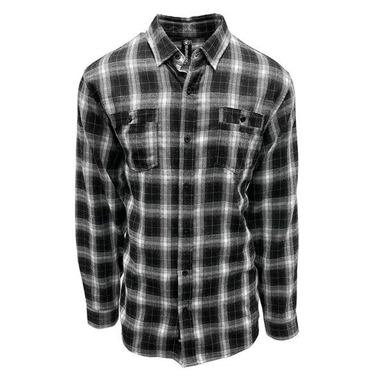 Flannel Shirt With Hidden Button Collar