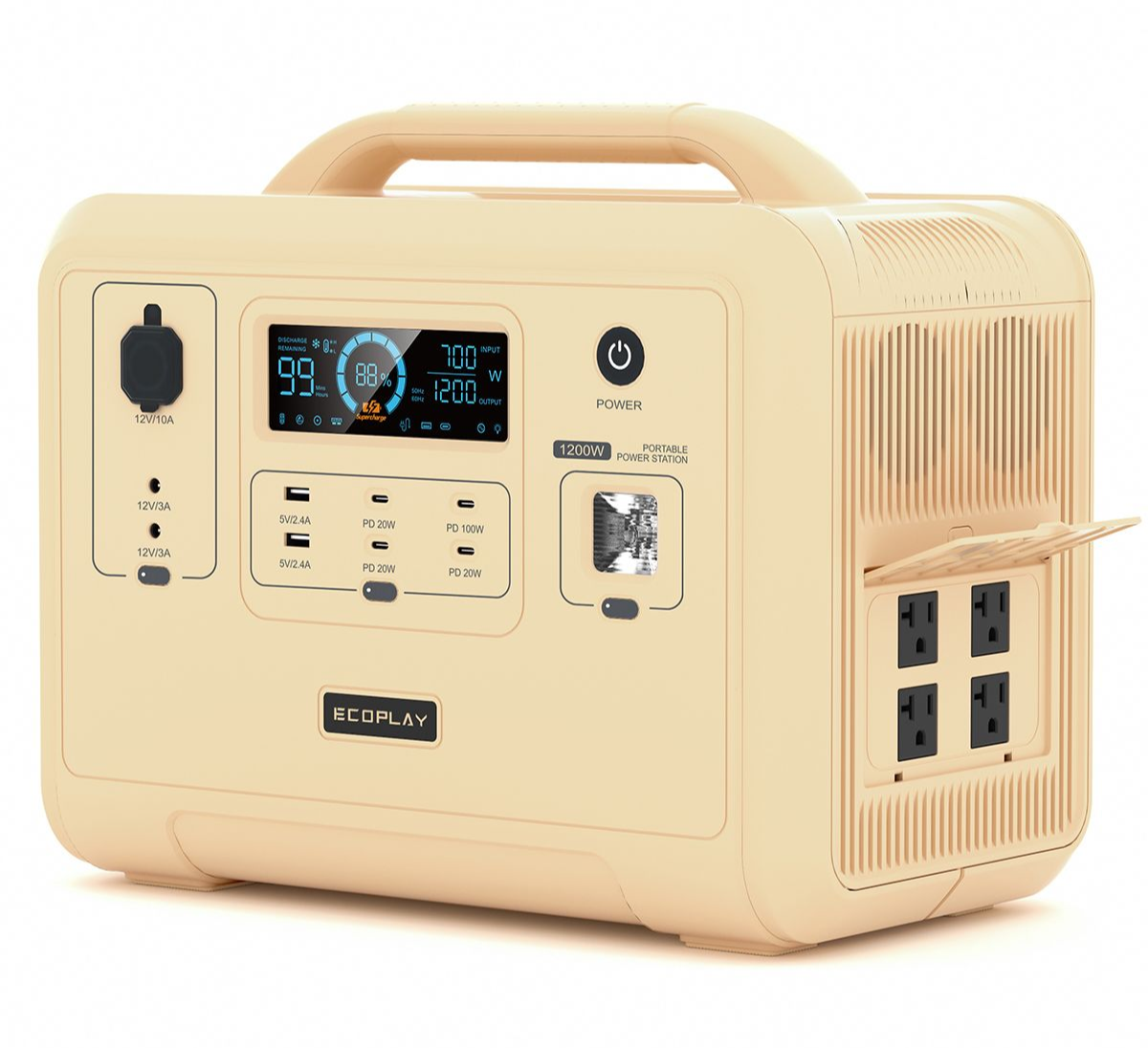 Power Station 960Wh LiFePO4 4 Outlets
