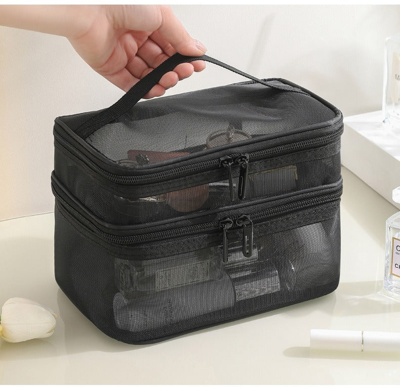 Travel Toiletry Set Double Layer Mesh