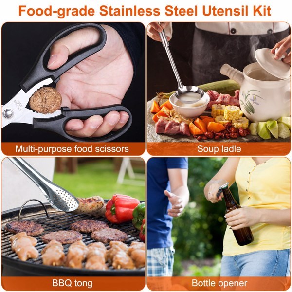 Camping Cookware Kit 19Pcs Compact