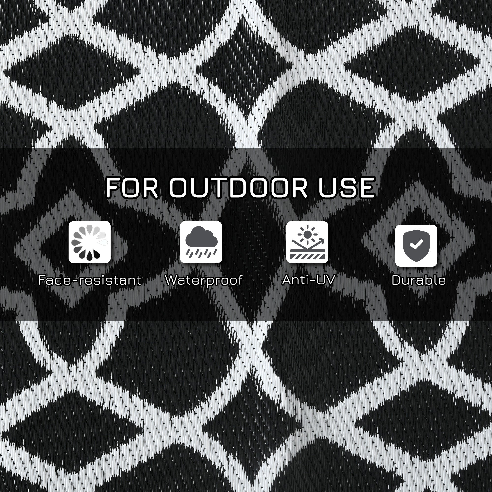 Premium Outdoor Rug Waterproof Reversible 9x12