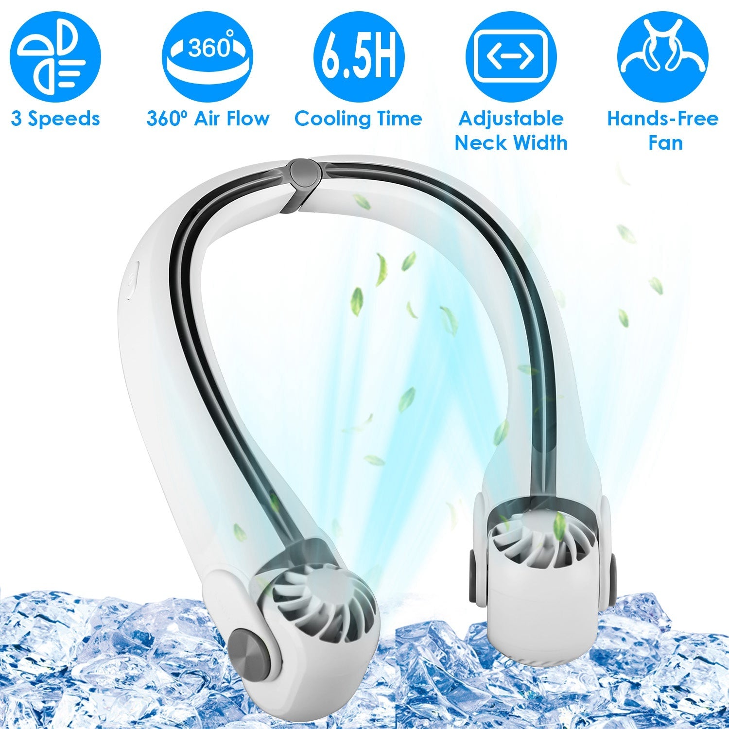 Portable Neck Fan 360 Degree Air Flow