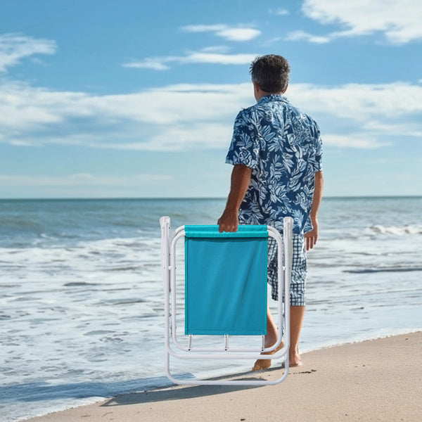 Folding Beach Chair With Removable Umbrella Shade