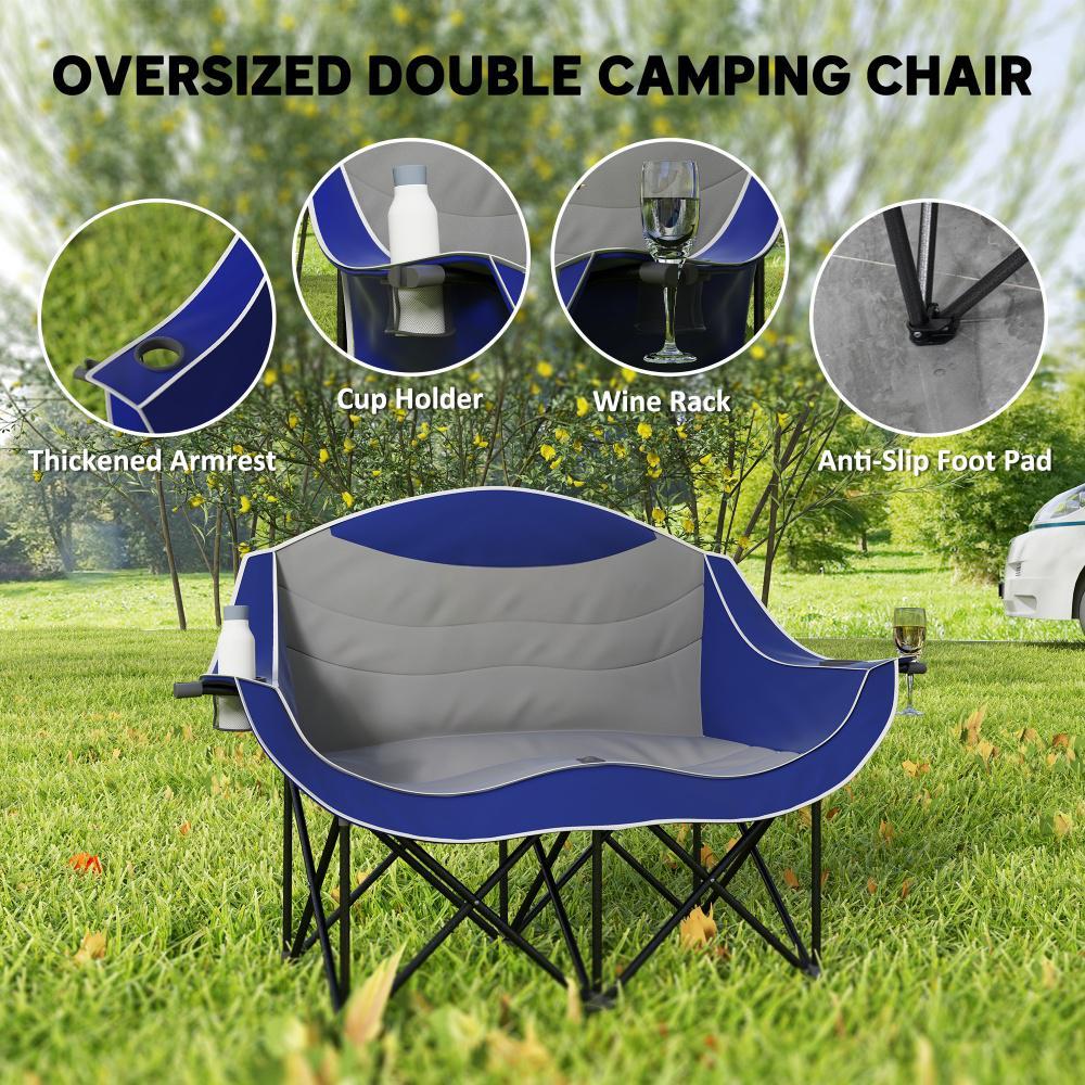 Camping Chair Two Padded Seats