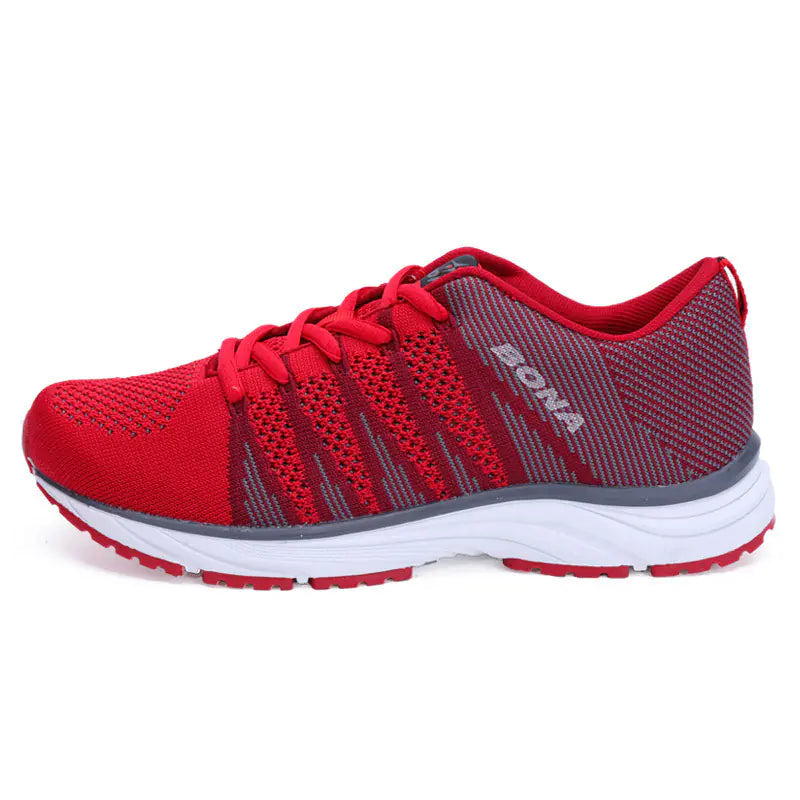 Leather Womens Sneakers Breathable Mesh