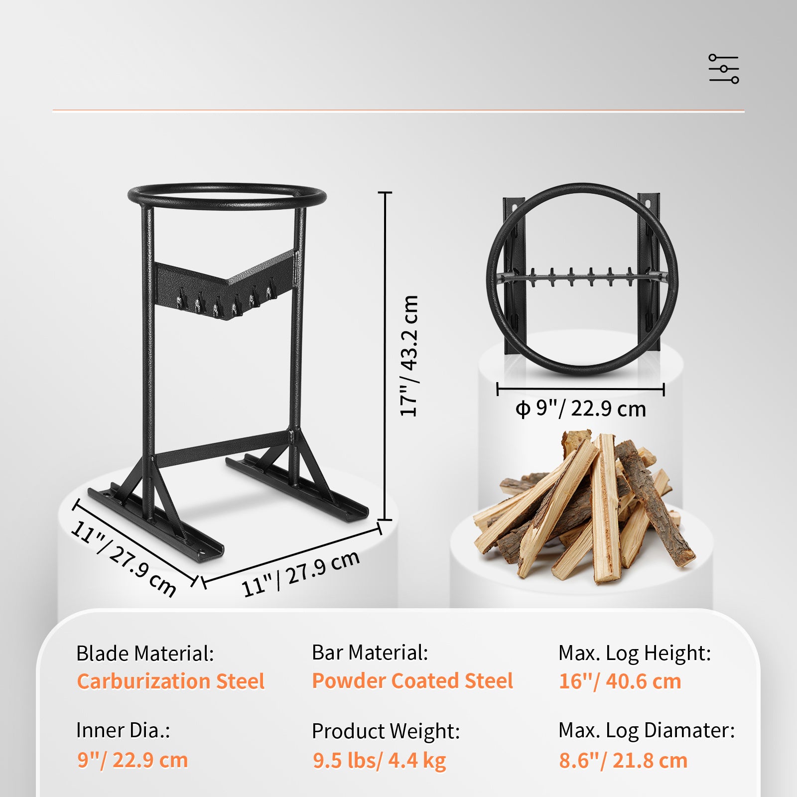 Firewood Splitter V Shaped Safety Blade