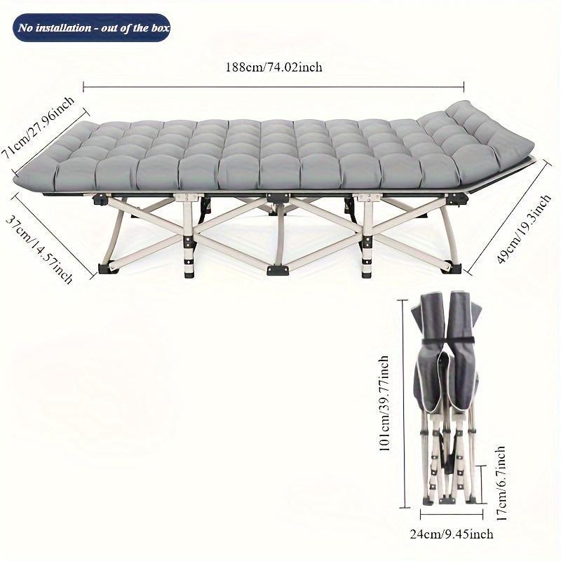 Sturdy Folding Camping Bed With Storage Travel Bag