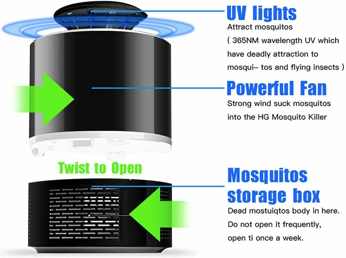 UV Mosquito Killer Lamp USB Powered