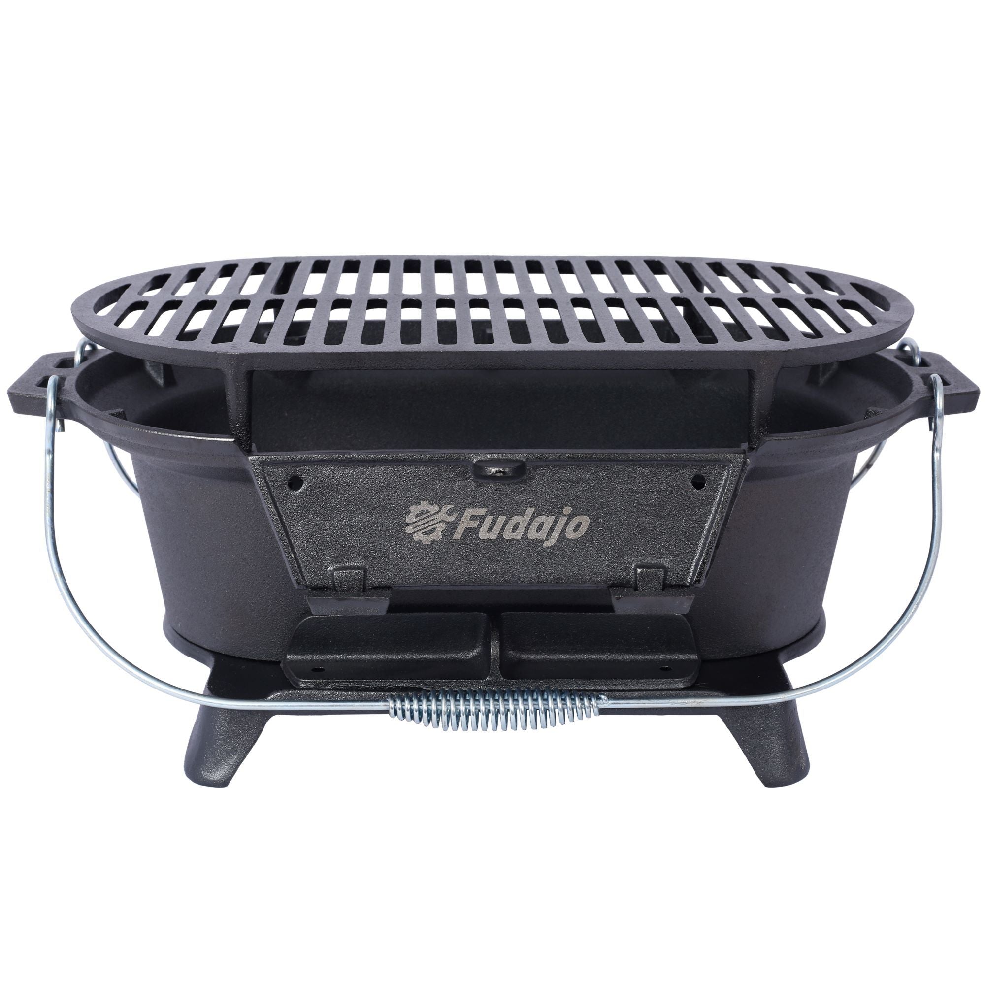 Cast Iron Grill Portable Built In Handles On The Go