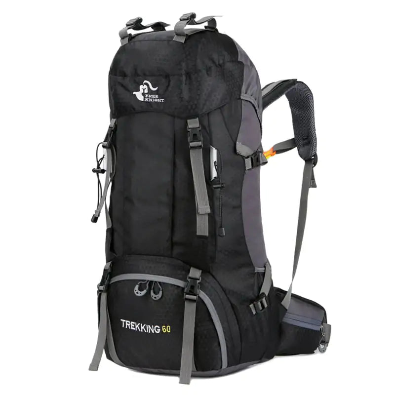 Pink 60L Mountaineering Hiking Backpack Unisex Oxford
