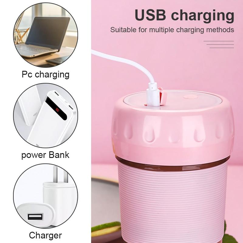 Portable USB Rechargeable Juice Blender