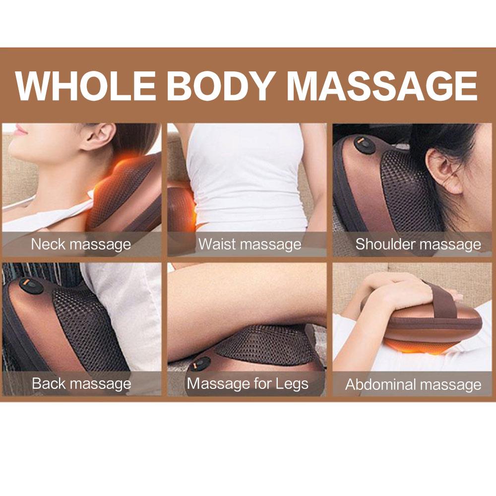 4-Head Massage Pillow With Infrared Heat