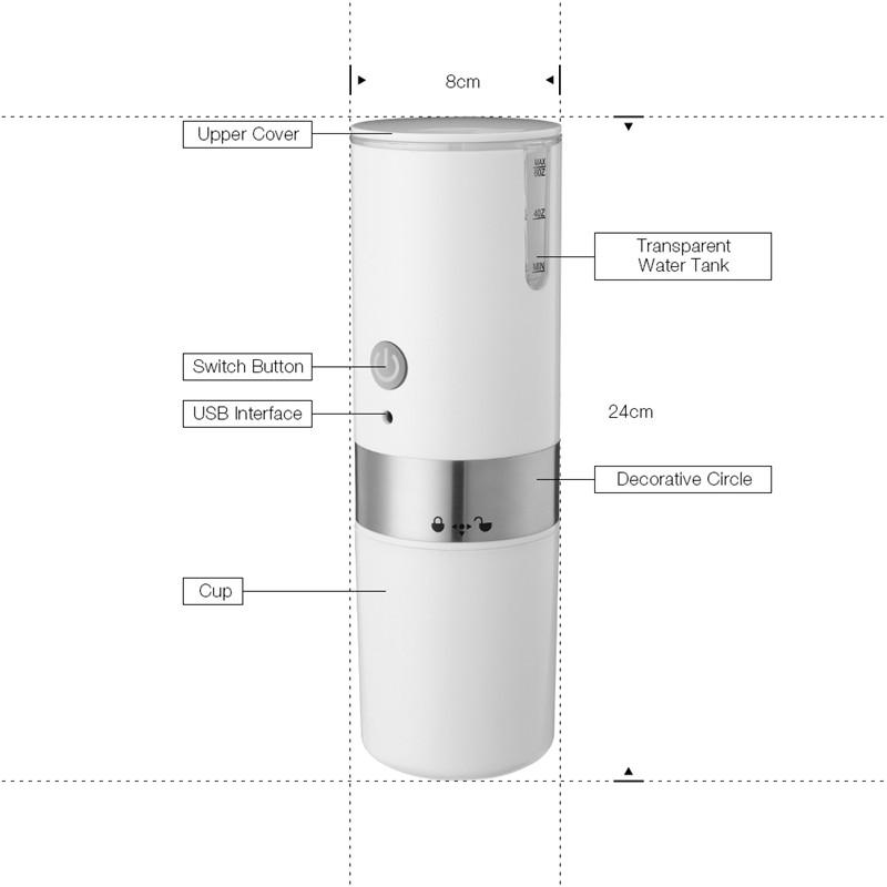 Portable Coffee Maker Hourglass 200ml