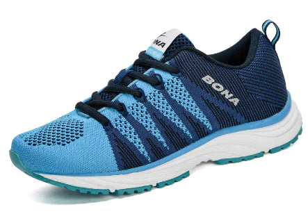 Leather Womens Sneakers Breathable Mesh