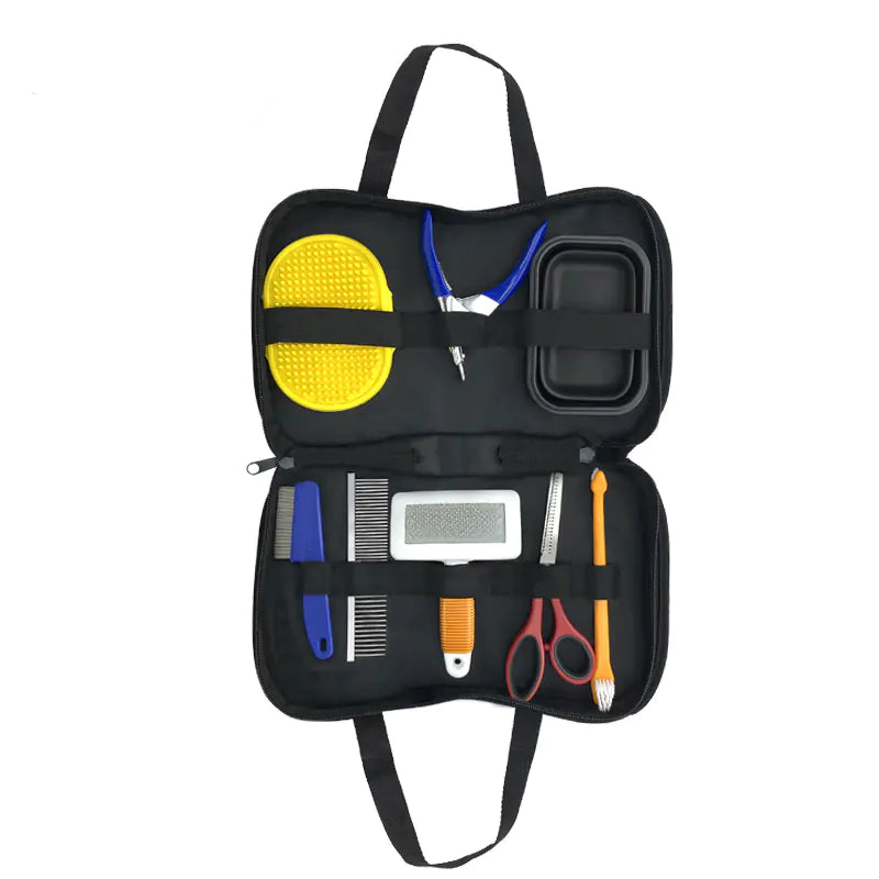 Premium Pet Grooming Travel Set With Nail Clippers