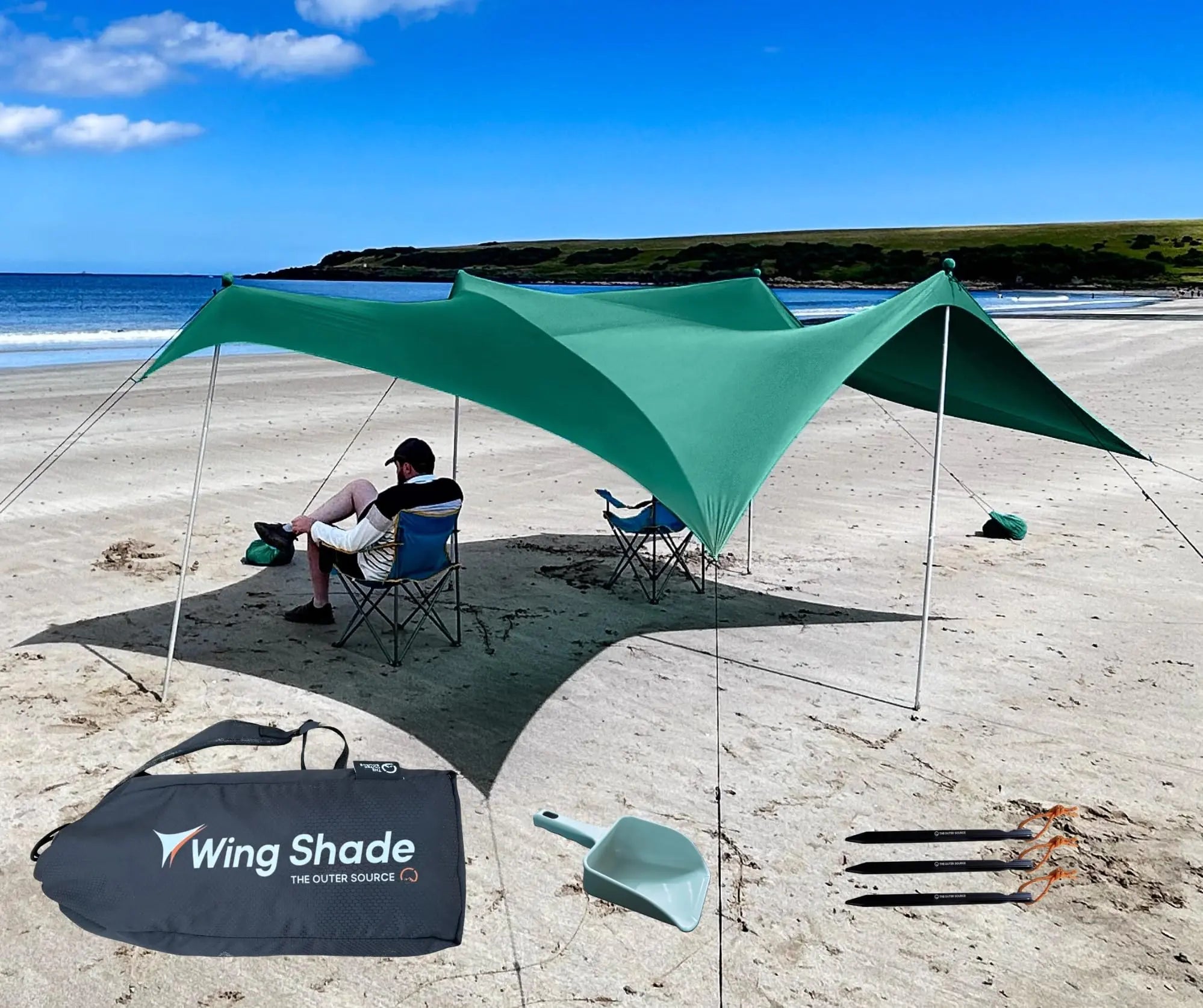 Windproof Shade Beach Tent Sun Shelter