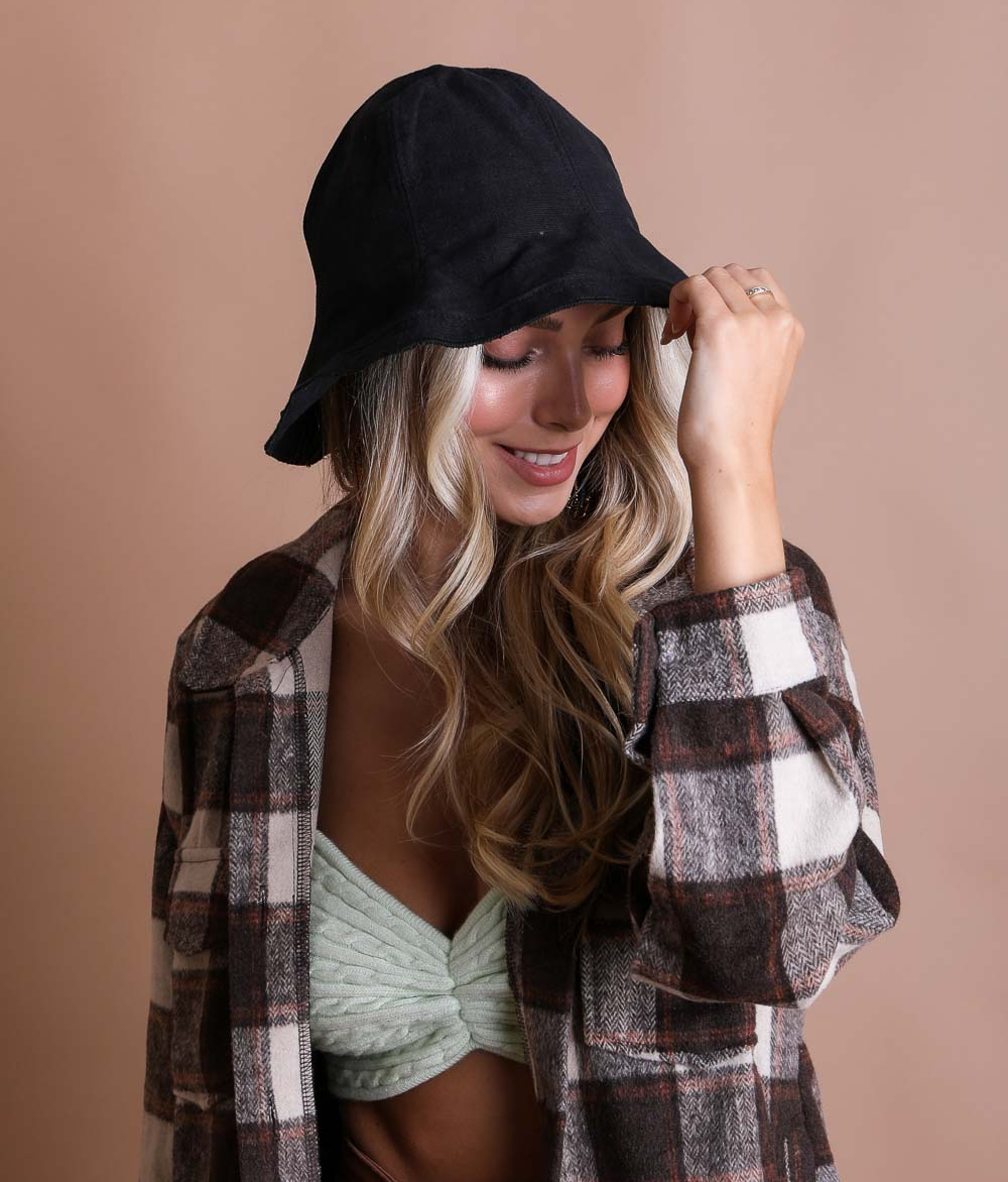 Cotton Bucket Hat With Adjustable Fit