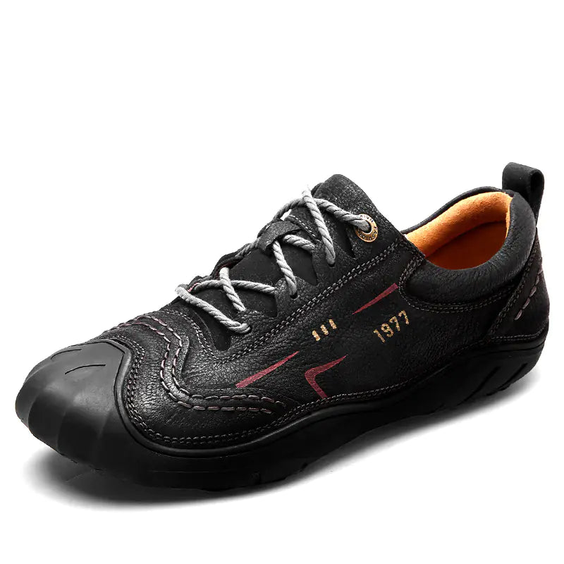 Men's Leather Hiking Shoes Slip-Resistant Traction