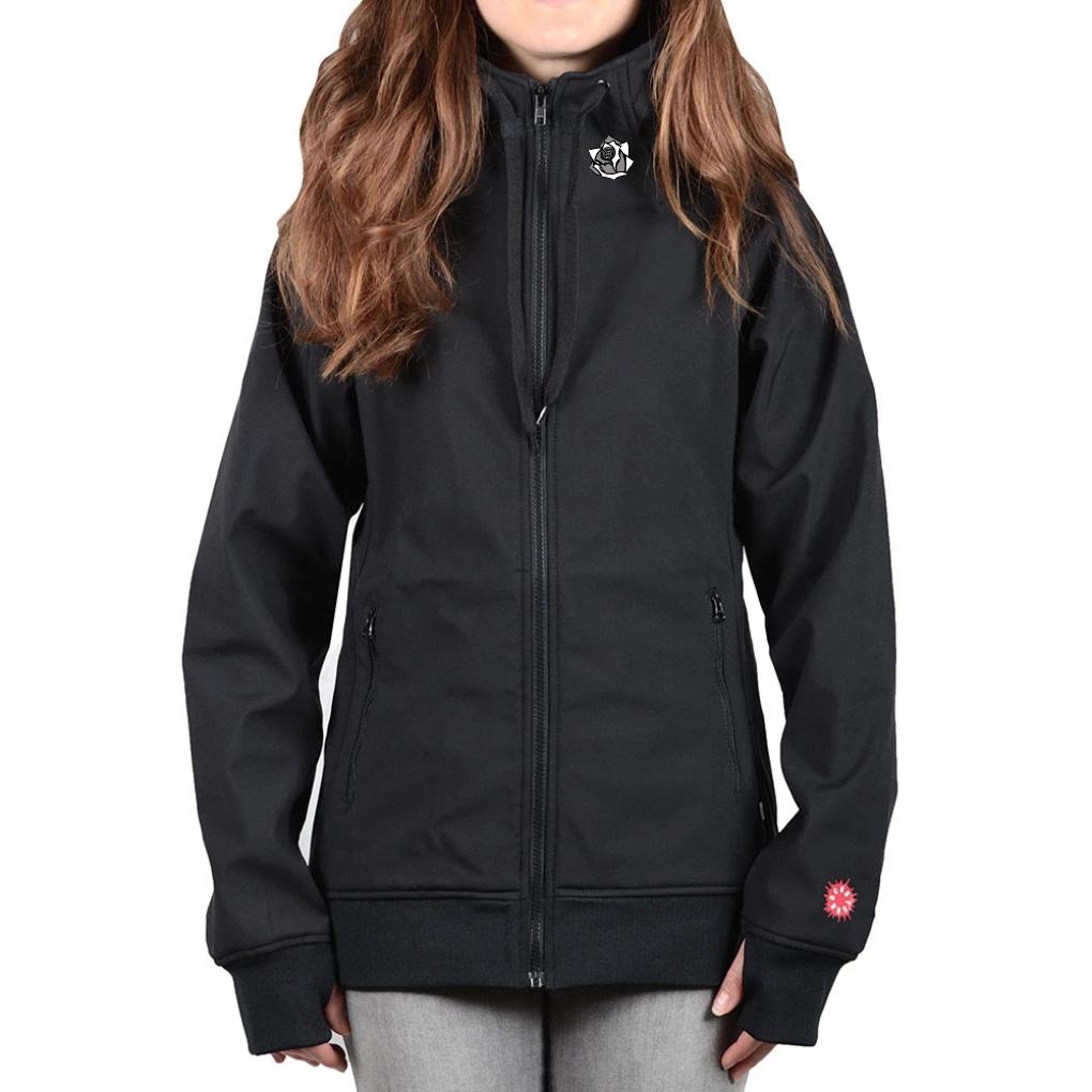 Womens Tech Zip Hoodie Hidden Hood Pocket