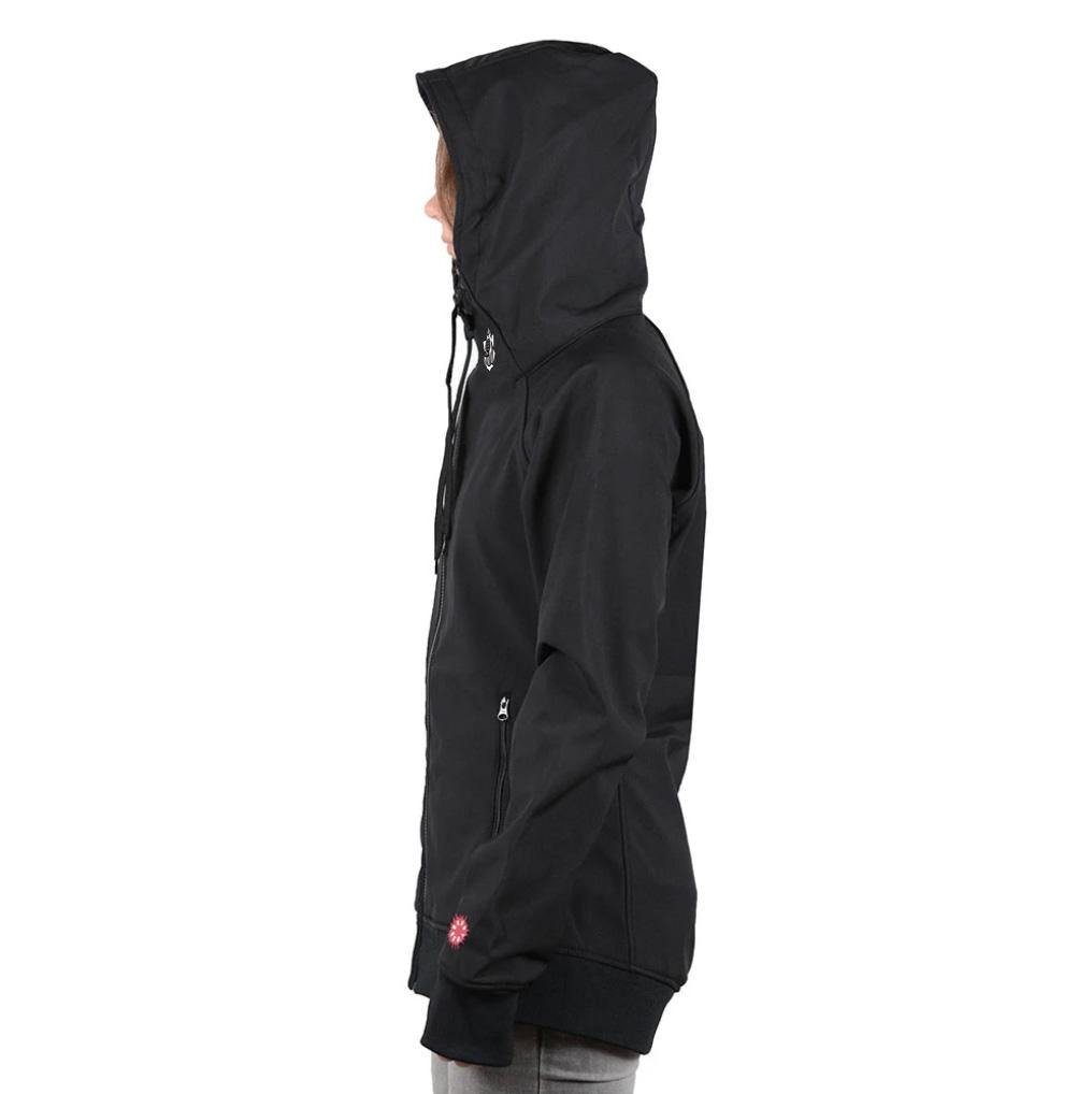 Womens Tech Zip Hoodie Hidden Hood Pocket
