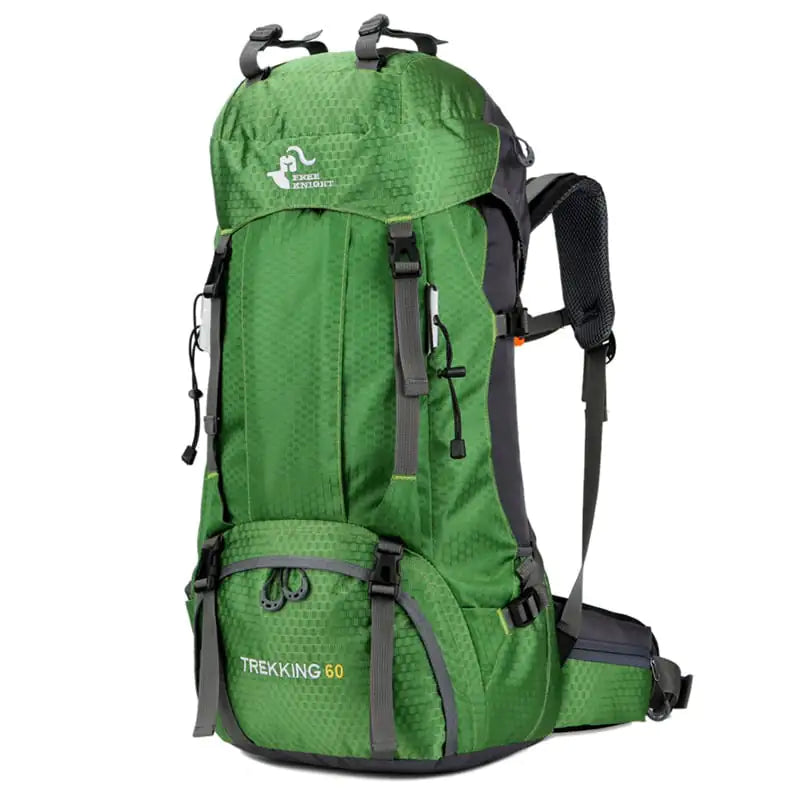 Pink 60L Mountaineering Hiking Backpack Unisex Oxford